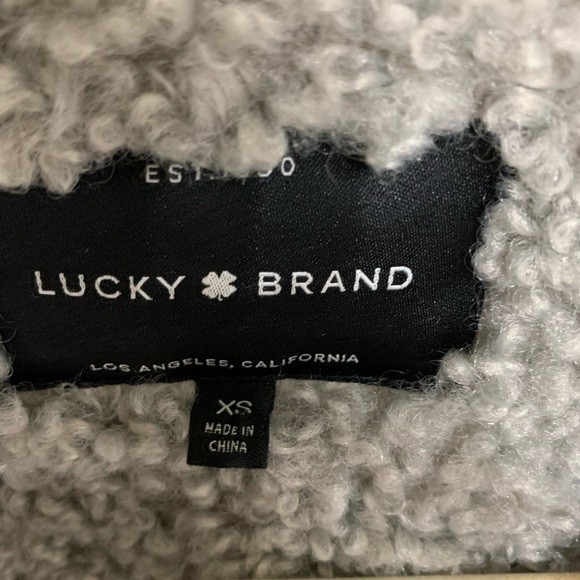 Lucky Brand NWOT faux suede and sherpa jacket - Picture 3 of 6